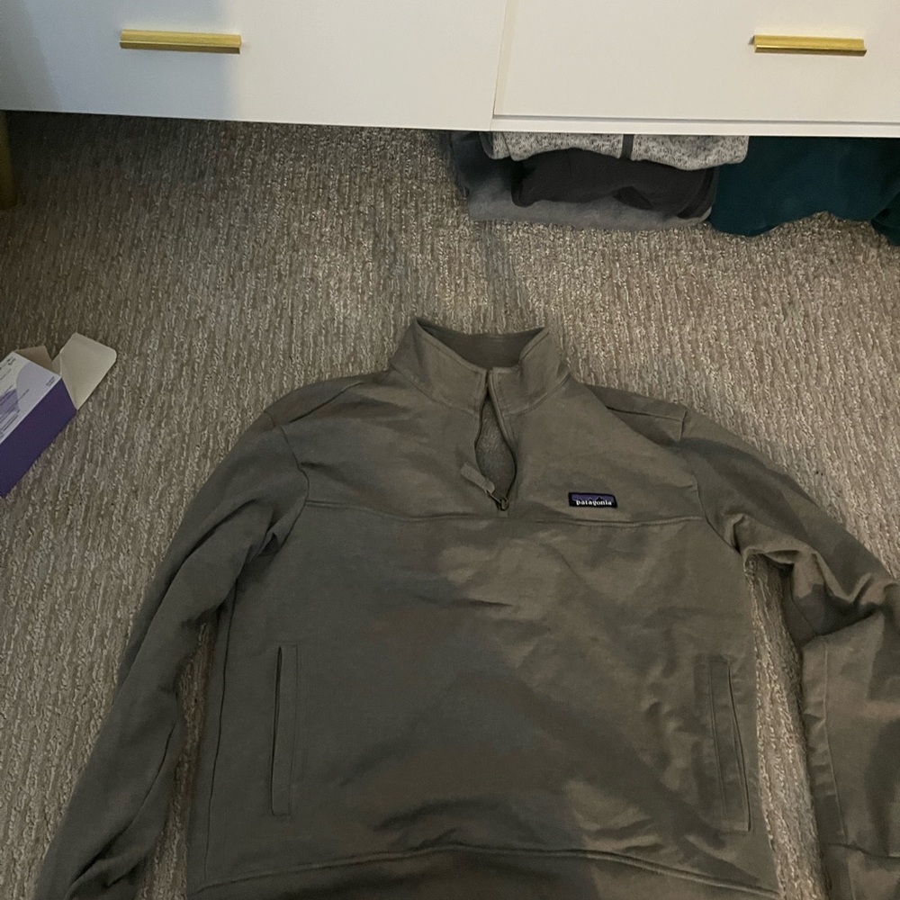 Olive Quarter-Zip Pullover